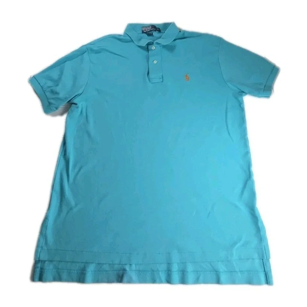 Polo Ralph Lauren‎ Shirt Mens -L- TEAL  Classic Pony Golf EUC